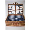 Image 1 : PICNIC BASKET W/ 4 PLACE SETTINGS