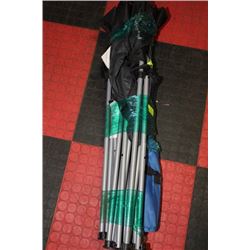 TWO VENTURE FOLDING CAMP CHAIRS AND ONE CHILDRENS