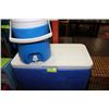 Image 1 : LARGE SIZE COLEMAN BLUE & WHITE COOLER & LARGE