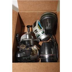 BOX OF 5 FISHING REELS