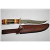 Image 1 : NEW 12" HUNTING KNIFE, SURGICAL STEEL BLADE, BRASS
