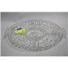 Image 1 : genuine lead crytal hand cut serving platter
