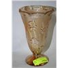 Image 1 : IRIS AND HERRINGBONE DEPRESSION GLASS LUSTRE VASE
