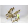Image 1 : PAIR OF BRASS WALL CANDLE HOLDERS