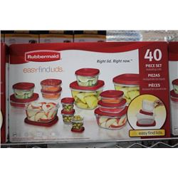 NEW RUBBERMAID 40 PC TUPPERWARE SET