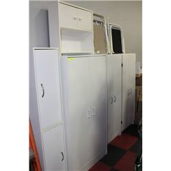 6 PC WHITE PANTRY SET