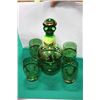 Image 1 : ESTATE DECANTER SET (GREEN AND GOLD)