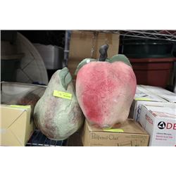 PEAR AND APPLE GARDEN ORNAMENTS