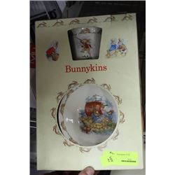 BUNNYKINS COLLECTOR CUP AND BOWL