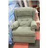 Image 1 : GREEN FABRIC ROCKING RECLINER CHAIR