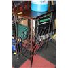 Image 1 : METAL AND WOOD TOP WINE RACK