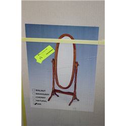 NEW IN BOX OAK FLOOR MIRROR