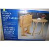 Image 1 : 5 PC RUBBERWOOD TRAY TABLE SET