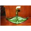 Image 1 : ESTATE GREEN ART GLASS BASKET