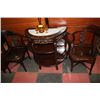 Image 1 : MALAYSIAN MADE 3PC SET W/ 2 CHAIRS & HALF TABLE