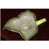 Image 1 : GREEN WHITE W GOLD SPARKLE ART GLASS DISH