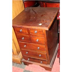 WOOD 7 DRAWER NIGHT STAND
