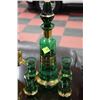 Image 1 : ESTATE GREEN GLASS DECANTER SET