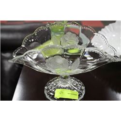 CLEAR GLASS FLOWER BOWL