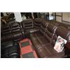Image 1 : NEW CHOCOLATE BROWN LEATHER RECLINING SECTIONAL