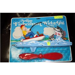 ARTLINE FISHERMAN WHIRL A JIG GARDEN DECORATION