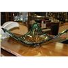 Image 1 : GREEN ART GLASS DISH