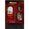 Image 1 : SMALL JEWELLERY BOX W CONTENTS