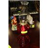 Image 1 : VINTAGE GLASS OIL LAMP