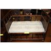 Image 1 : WOOD VINTAGE DOLL CRIB