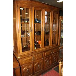 WOOD BUFFET AND HUTCH