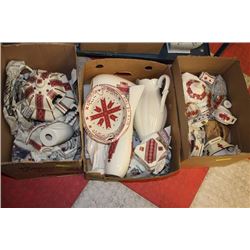 3 BOXES OF ESTATE UKRANIAN DISHES