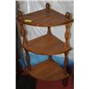 Image 1 : WOOD CORNER SHELF SOLD W STOOL