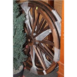 SET OF 3 WOOD WAGON WHEELS