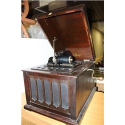 ANTIQUE EDISON AMBEROLLA CYLINDER PLAYER