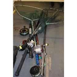 ASST. FISHING RODS AND NETS SOLD TOGETHER