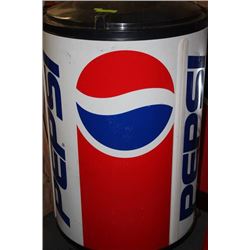 GIANT 3FT ROUND PEPSI COOLER ON WHEELS