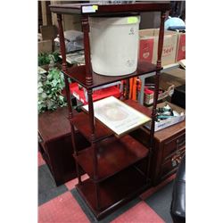 5 TIER CHERRY WOOD SHELF