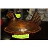 Image 1 : AMBER HEN ON NEST BUTTER DISH