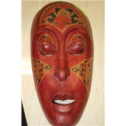 20" AFRICAN WOOD FACE MASK