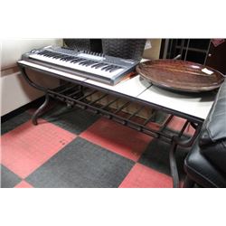 METAL AND TILETOP COFFEE TABLE