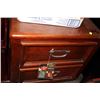 Image 1 : WOOD 2 DRAWER NIGHT STAND