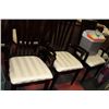 Image 1 : SET OF 3 WOOD ARMCHAIRS