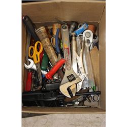 BOX OF MISC TOOLS