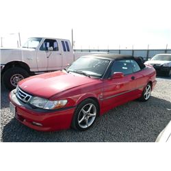 01 Saab 9-3 2dr Convertible - T - DRIVE