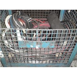 Wire Basket with Hoses & Misc