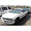 Image 1 : 2003 CHEVROLET IMPALA, WHITE , VIN # 2G1WF55K539338111