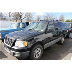 2005 FORD EXPEDITION XLT, 4DR SUV, BLACK, VIN # 1FMPU16555LA65195