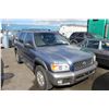 Image 2 : 2001 NISSAN PATHFINDER, 4DR SW,  BLUE, VIN # JN8DR07Y91W521000