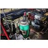 Image 1 : MOBILE HYDRAULIC PARTS REPAIR RACK WITH CASTROL FLUID PUMP & GEAR OIL WITH HAND PUMP