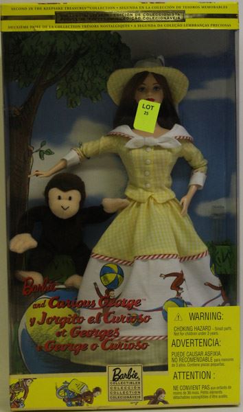 curious george barbie doll value